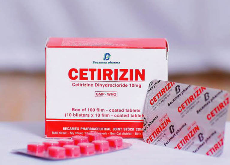 Thuốc trị nổi mề đay mẩn ngứa Cetirizin