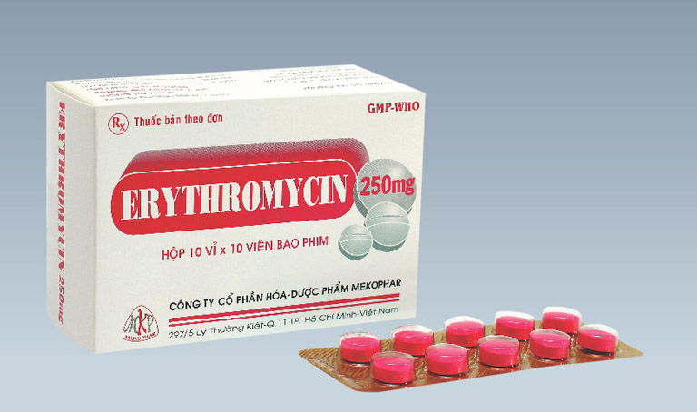 Erythromycin là kháng sinh chữa viêm họng