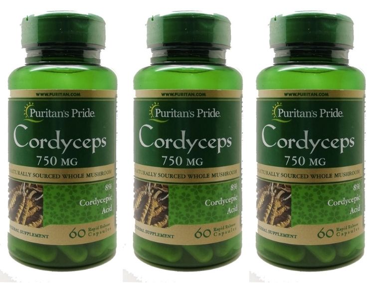 Puritan’s Pride Cordyceps Mushroom 750mg có thể hỗ trợ, cung cấp dưỡng chất cho cơ thể