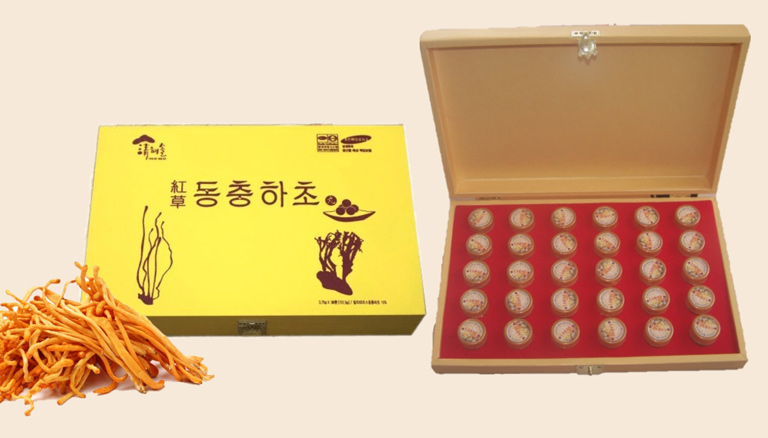 Trùng thảo hộp vàng dạng viên uống của Gyoungju Herbal Medicine