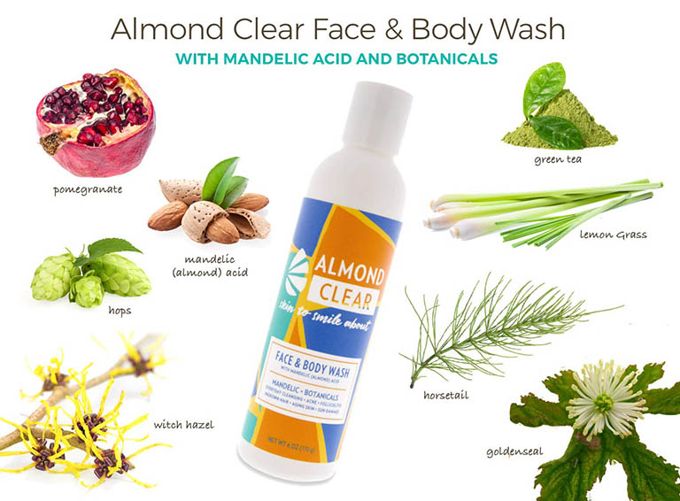Sữa tắm Almond Clear trị viêm nang lông